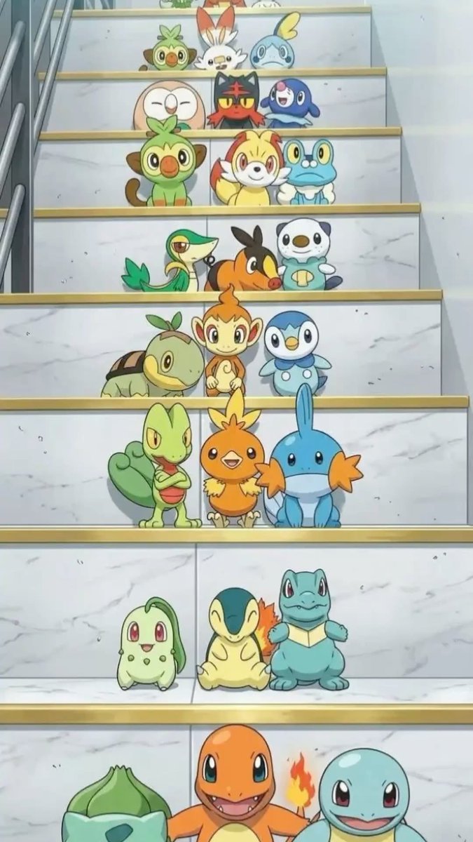 Minox327's tweet photo. From Bulbasaur to Grookey, the full starter family is finally together 

Which one did you pick as your very first Pokémon? Drop your gen + starter below! 🐢🔥 https://t.co/PZscCyIAWq