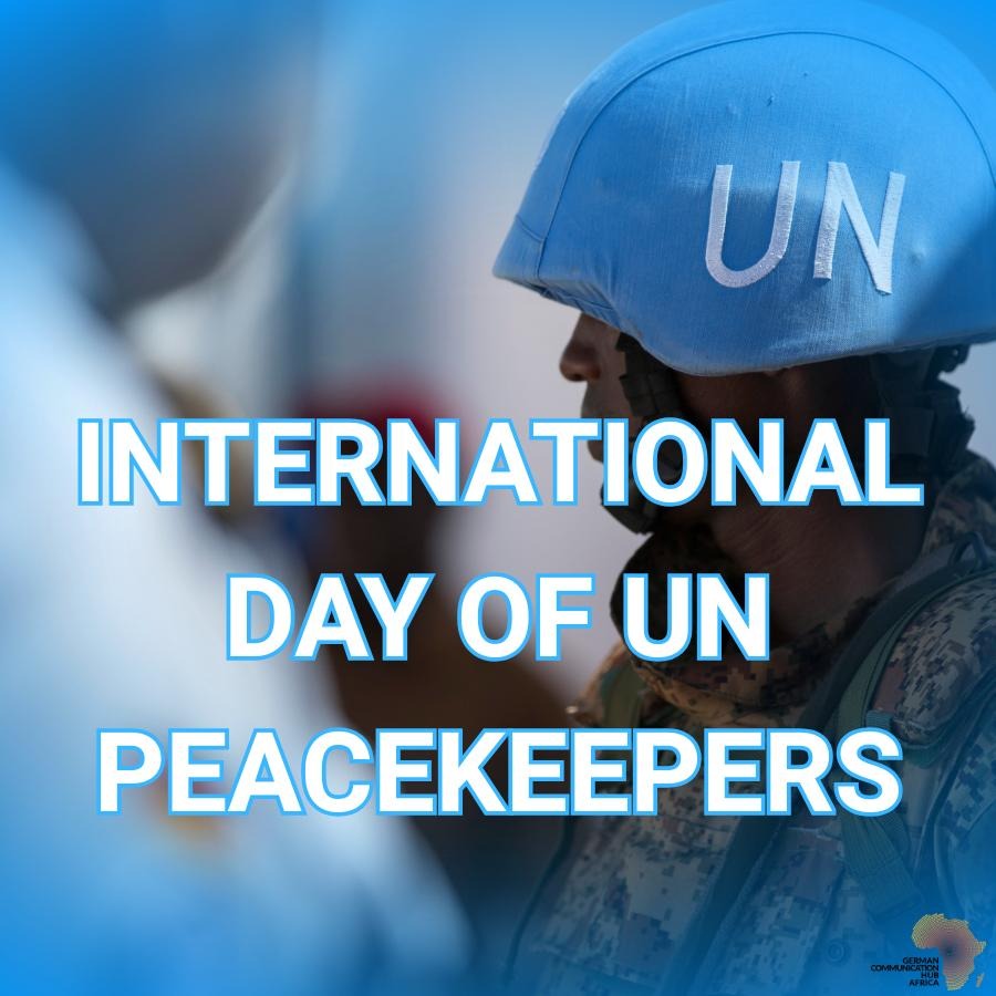 GermanyinRwanda's tweet photo. 🇺🇳 On #UNPeacekeepersDay, we honour more than 60,000 military, police &amp; civilian personnel serving in @UN peace operations worldwide. 🇩🇪 remains one of the largest contributors, providing over 6% of the #UN peacekeeping budget. #InvestInPeace #PKDay https://t.co/ipbhaM3Ezo