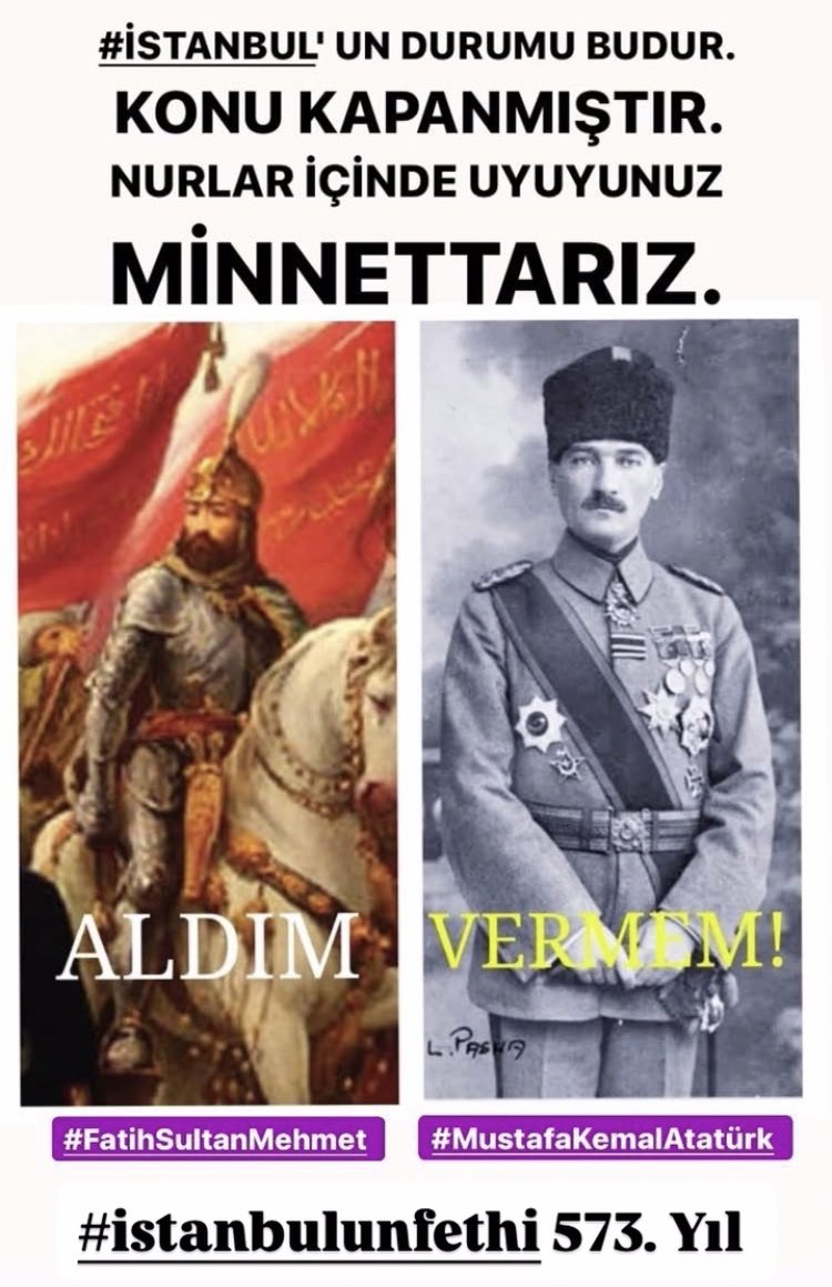 VONA68's tweet photo. #istanbulunfethi 🇹🇷 https://t.co/3tySMvPlfC