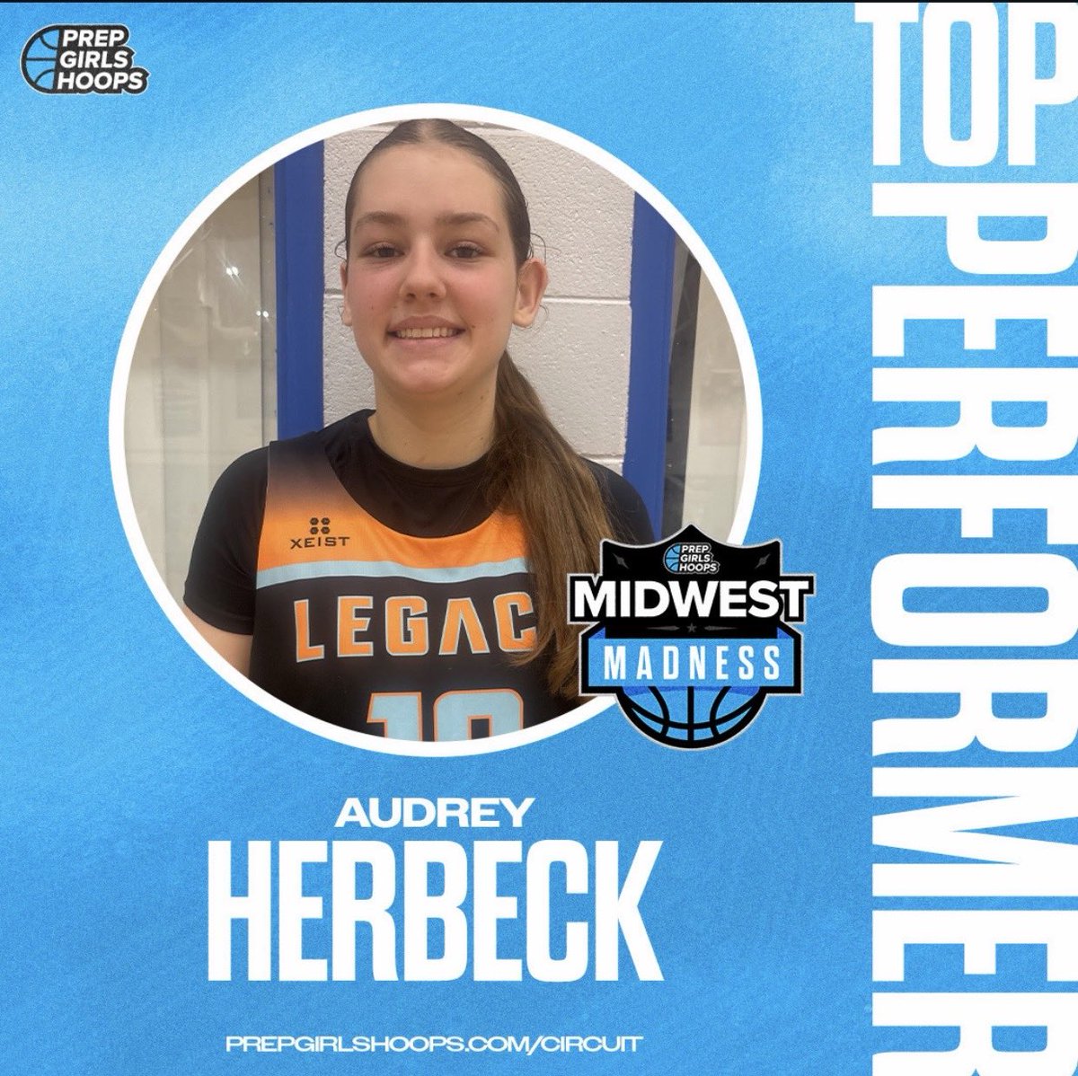 Legacy_HoopsAAU's tweet photo. Our 14U Elite forward Audrey Herbeck was a top performer at the @PGHCircuit Midwest Madness. Audrey is strong, has good touch, and can shoot the midrange. We are excited to see her continue to expand her game the rest of the season. 🖤🧡🩵 #LegacyHoops #MoreThanBasketball #Family https://t.co/SkbSLRlCmI