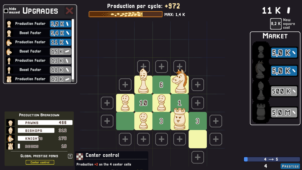 itchio's tweet photo. The Board Is Yours: A strategic chess-based incremental game. 

https://t.co/BHK6YhszIO https://t.co/cGD9llldhu
