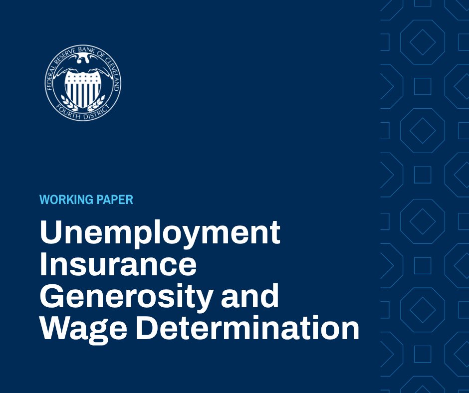 ClevFedResearch's tweet photo. New research finds that wages are more responsive to changes in unemployment insurance generosity at the bottom of the wage distribution than higher up. See the data: https://t.co/kxXGU9v70I https://t.co/38GIO8StrW