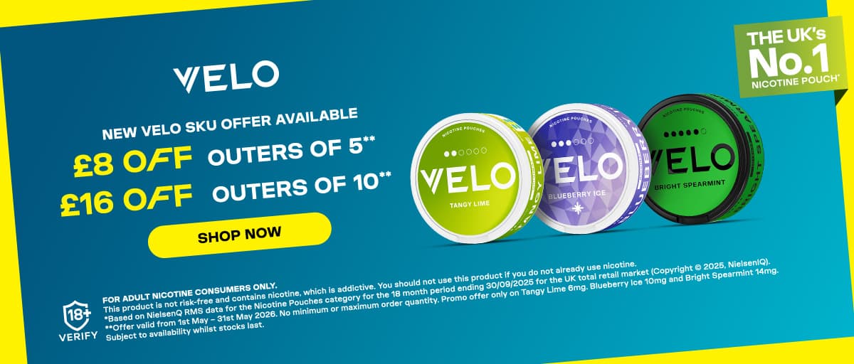 Parfetts's tweet photo. Stock up on Velo Nicotine Pouches today!

Available in depot and online. 🛒 https://t.co/S0JD5ggmn6
