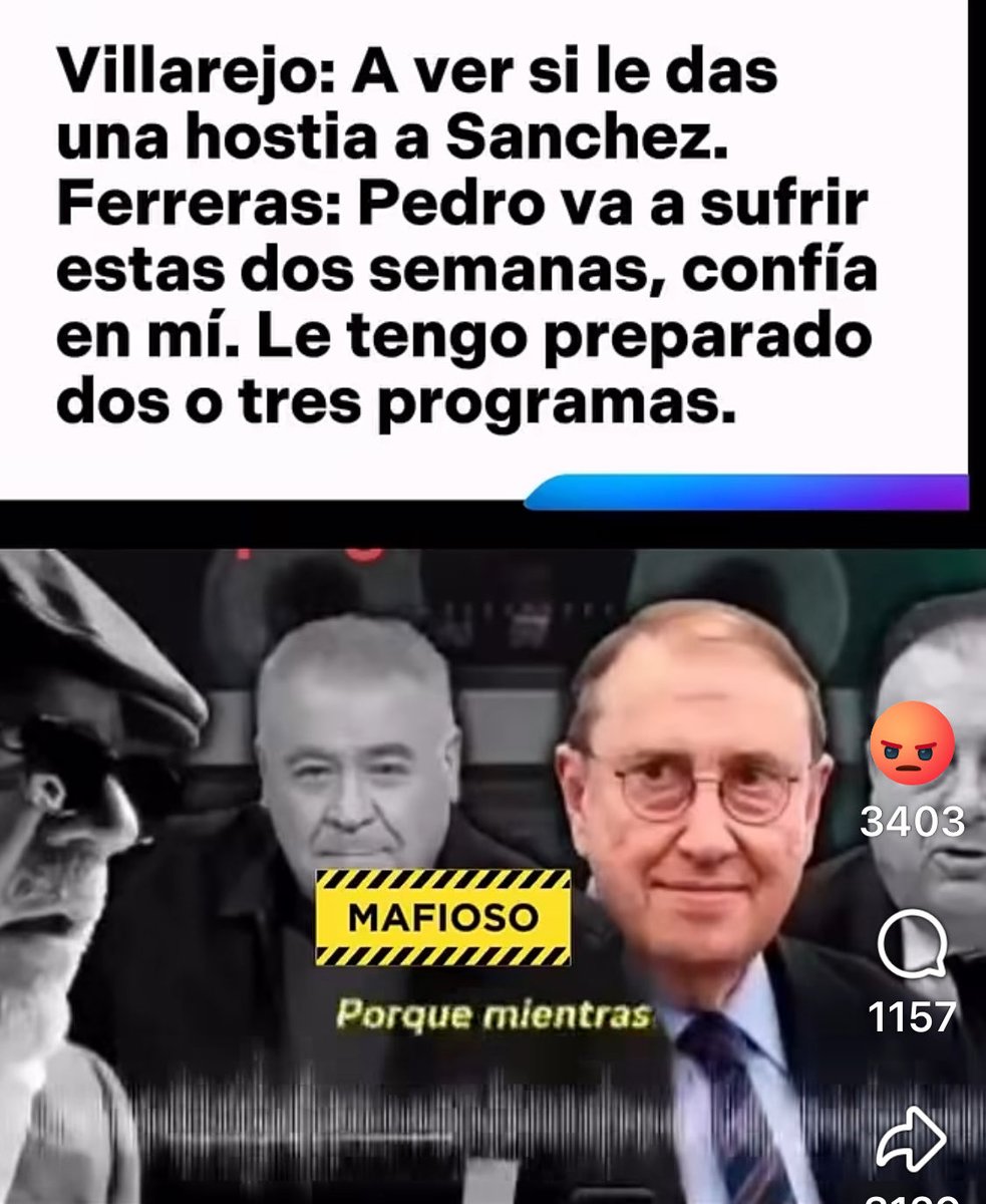 marcarmar's tweet photo. @DebatAlRojoVivo 
Aún Ferreras no ha explicado su corrupcion mediática y ataque directo a la democracia y se digna criticar otros casos.
Ferreras, vete a la mierda! https://t.co/K3JAQArHEw