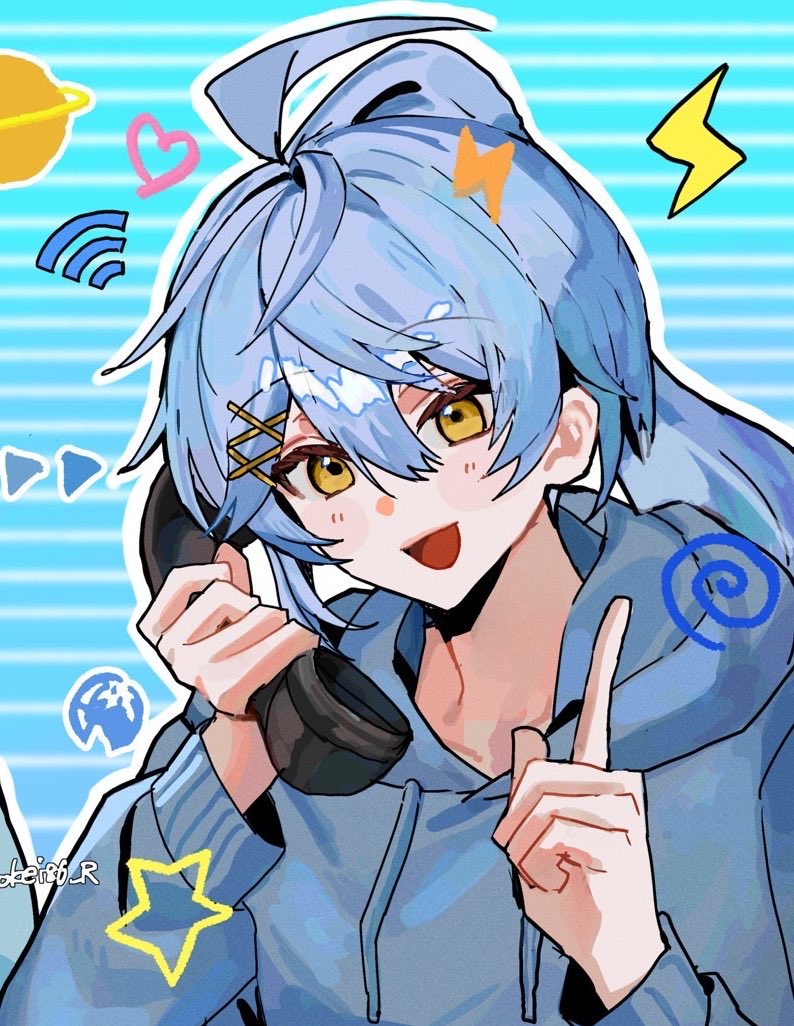 🪐📞⚡️ #おさでいイラスト #そあらーと