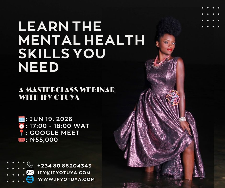 IfyOtuyaBrand's tweet photo. 🎉 GIVEAWAY ALERT! 🎉

Win a FREE ticket (worth > $40) to the next live masterclass: Jun 19 | 5–6 PM WAT 🧠 

To enter: 
Follow + Like + Answer: “What are 5 of the 10 essential mental health skills?” (my TL has answer)  

Winners will be announced b4 session. Don’t miss out! 👀💝 https://t.co/CAL1ngQF1d