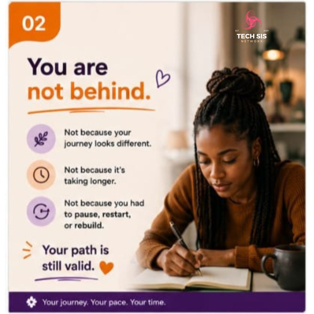 TechsisNetwork's tweet photo. You’re not behind. 🧡
You’re building something real.
To every woman in tech still showing up: we see you. 💜 Keep going.
#WomenInTech #TechSisNetwork #AfricanTech https://t.co/UxcxxJlw65