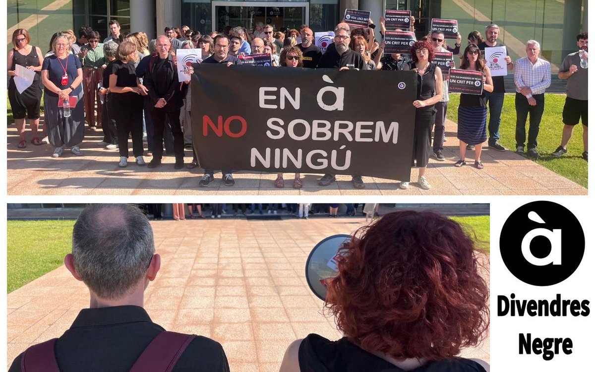 CCOOApunt's tweet photo. La plantilla d'À punt fa mesos que va començar a protestar por la deriva laboral i de continguts de l'empresa.
Unes comcentracions  sense la cobertura mediàtica i l'impacte social de les vagues de professorat i sanitaris, però igual de compromeses amb els servei públic valencià https://t.co/I6VSEboDA8