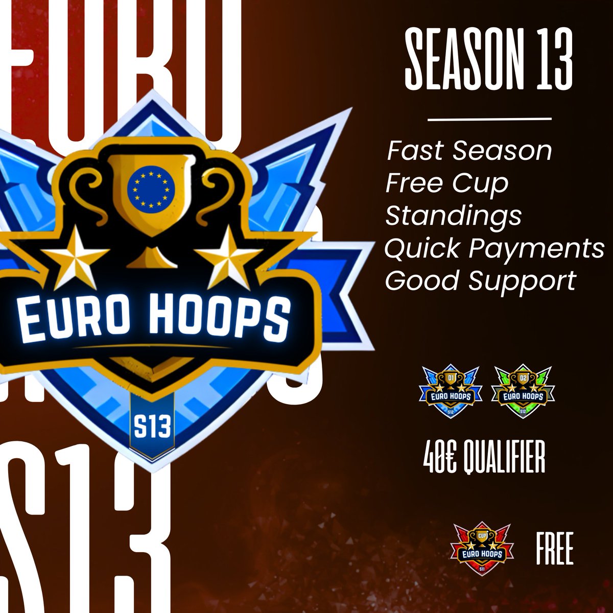 EuroHoops2K's tweet photo. 🏆 𝗦𝗲𝗮𝘀𝗼𝗻 𝟭𝟯 𝗥𝗲𝗴𝗶𝘀𝘁𝗿𝗮𝘁𝗶𝗼𝗻𝘀 𝗮𝗿𝗲 𝗻𝗼𝘄 𝗼𝗽𝗲𝗻!

🗓️ 𝗘𝘅𝗽𝗲𝗰𝘁𝗲𝗱 𝗦𝘁𝗮𝗿𝘁: 𝟴𝘁𝗵 𝗝𝘂𝗻𝗲

🖋️ 𝗦𝗶𝗴𝗻 𝗶𝗻: https://t.co/m3TCKIqgtM

#𝗟𝗲𝘁𝘀𝗛𝗼𝗼𝗽 https://t.co/Fz4F2mgndK