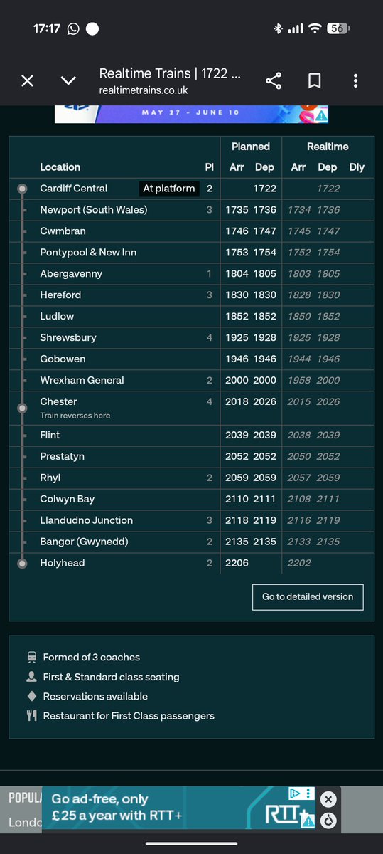 RobBaldwin2's tweet photo. @transport_wales You sold me a 1st class ticket for the 17:22 Cardiff to Holyhead. There's no first class, catering, seats... I wouldn't have travelled by train if I knew you weren't going to provide a seat. How does compensation work? https://t.co/IZaHxfHjMX