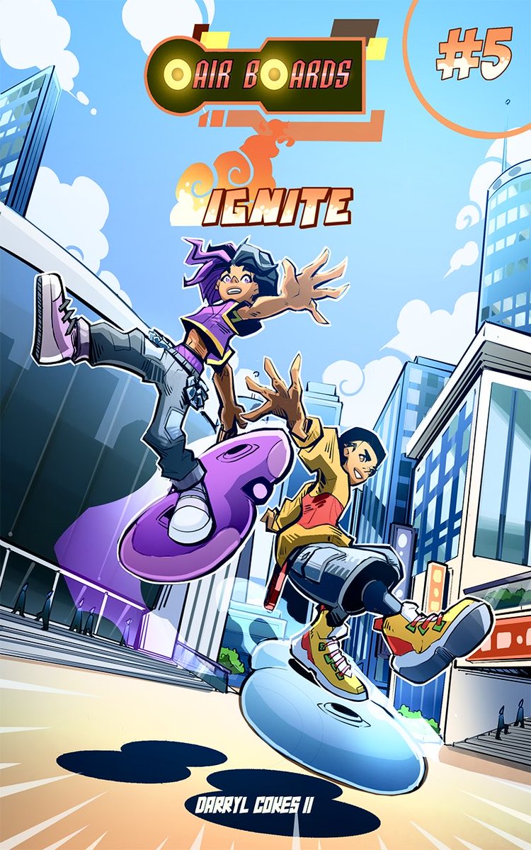 Air_Boards's tweet photo. It’s here! the 5th issue of Air Boards is now out on Webtoons!! One of my favorites to do so far and Im incredibly happy with the result! 

If you’re a fan of SSX, Sonic Riders, Jet Set Radio, or Air Gear. Check it out! https://t.co/stYHlx6DFs