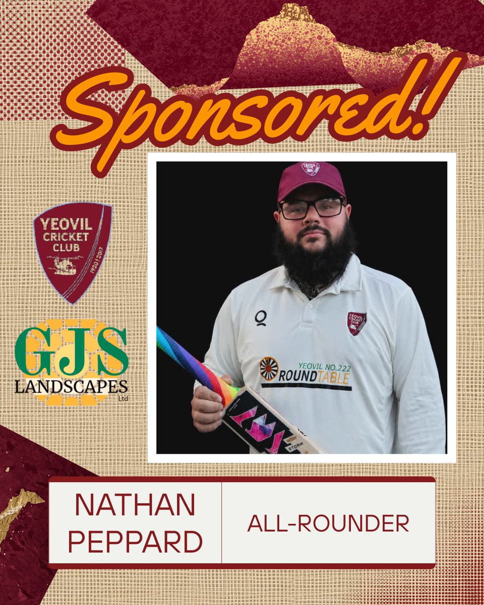 YeovilCricket's tweet photo. We’re delighted to announce that our new signing and gun all-rounder Nathan Peppard, who joined us this season from Middlezoy, is proudly sponsored by GJS Landscapes for the 2026 campaign! 💚

A huge thank you to GJS Landscapes for their support of local cricket! 👏 https://t.co/swJwJnJvvj