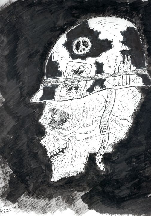 AIzzo's tweet photo. Art of the Day! "Private Joker Skull Art". Buy at: https://t.co/3KTOlzWyn2 https://t.co/KuuE2o3j8r