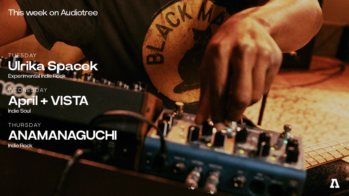 audiotreemusic's tweet photo. Okay, but this is...🔥👏  

the schedule ↴

06/02 → @ulrikaspacek  
06/03 → @aprilandvista  
06/04 → @Anamanaguchi https://t.co/2uow9q7sBh