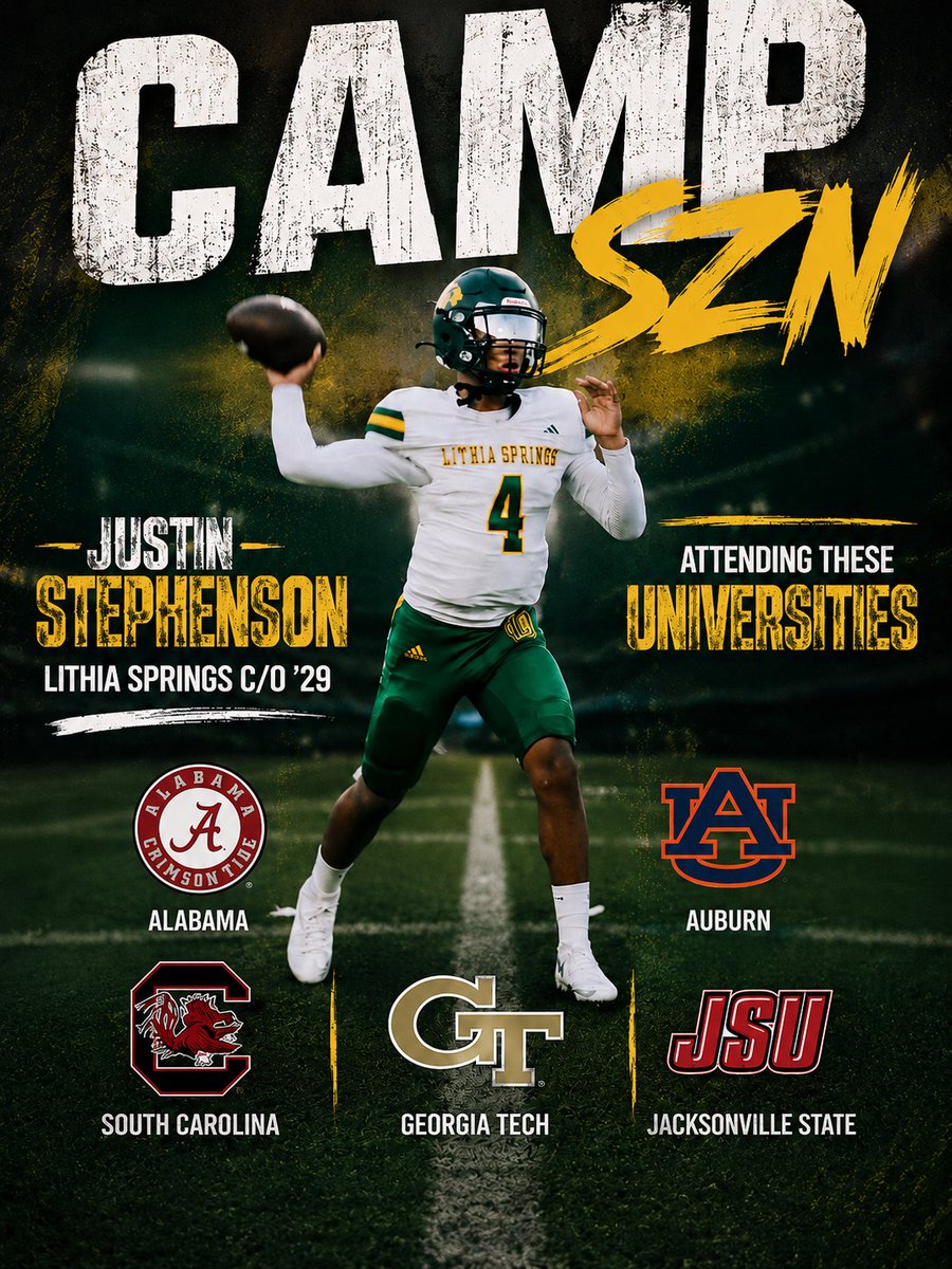 J4Stephenson's tweet photo. These are a few camps I'll be attending this summer.  

@BallCoachHP @_LingoBingo @CoachKJ_4 @BallCoachHP @GAPrepVarsity @coachGPhillips @RecruitGeorgia https://t.co/5MA2NvOtyL