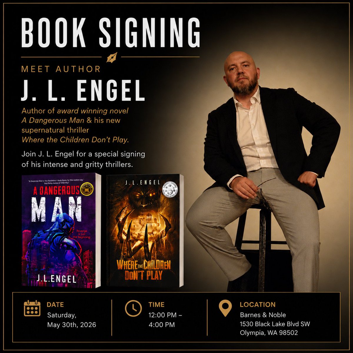 JLEngel5's tweet photo. Barnes &amp; Noble, Okympia, WA, see you tomorrow! https://t.co/zLctYaS0sP
