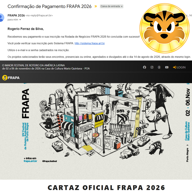rogferraz7's tweet photo. Inscrição realizada! O projeto Medalha Zero está oficialmente submetido para as reuniões de negócios do FRAPA 2026. É hora de colocar o nosso universo diante de grandes players e produtores do mercado. Agora, o trabalho é focar na torcida e na preparação. Vamos em frente! https://t.co/LOacj8OSK0