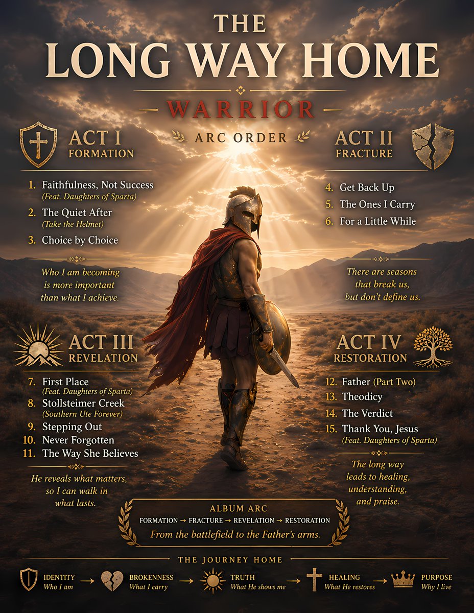 WarriorPresent's tweet photo. A journey through faith, failure, perseverance, loss, redemption, and the grace of God that carries us through it all. 

Featuring 7 unreleased songs along with the 8 already released tracks!  Listen to the full Album for Free:
https://t.co/BLKBKz0nfp https://t.co/5M4k46Dwce