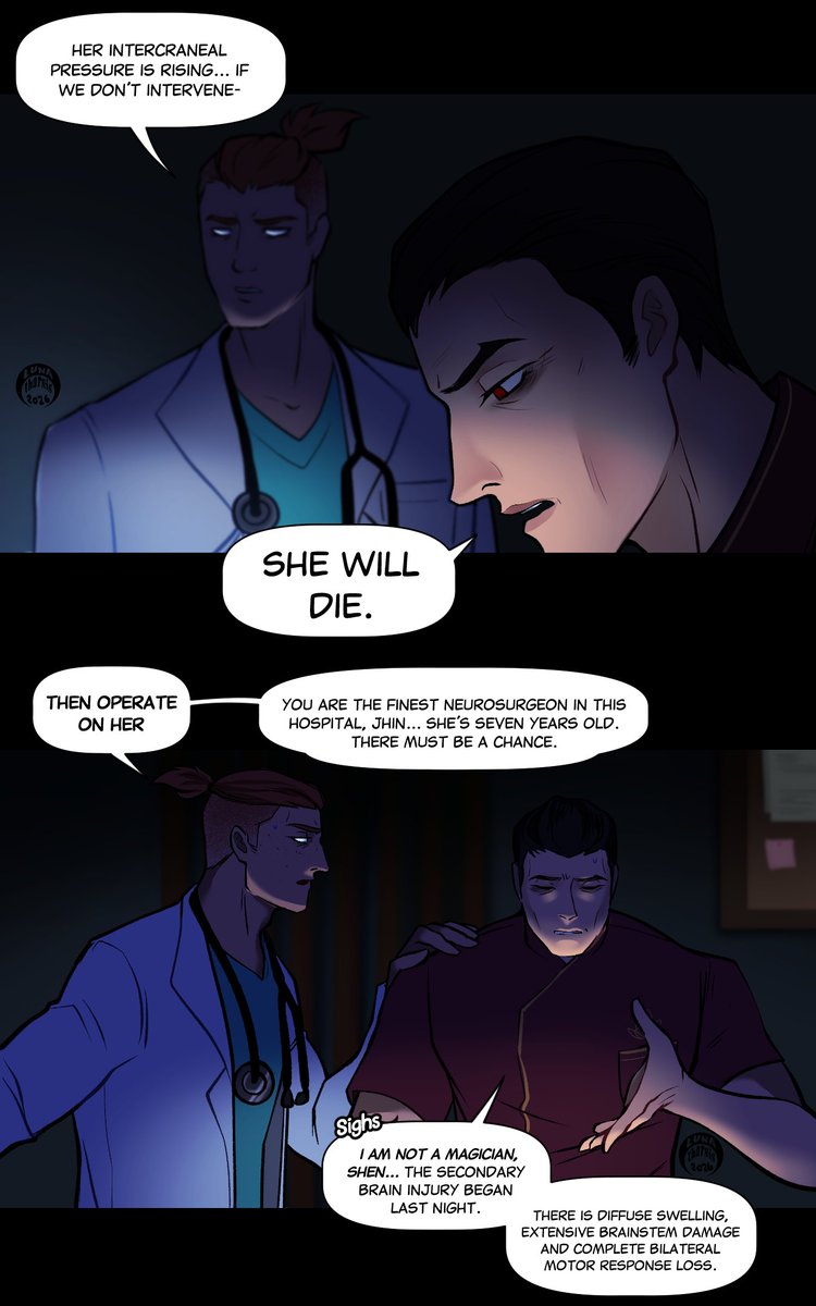 Lunatharsis_'s tweet photo. For those who genuinely liked NeurosurJHIN, here's a bit more of him at work. Yes, Shen is here too- they share the same universe, after all 🩺.
I did this very quick- sorry for bad quality.

#KhadaJhin #JhinLoL #LeagueOfLegendsFanart #LeagueOfLegends #AU https://t.co/utu9ElKJcT