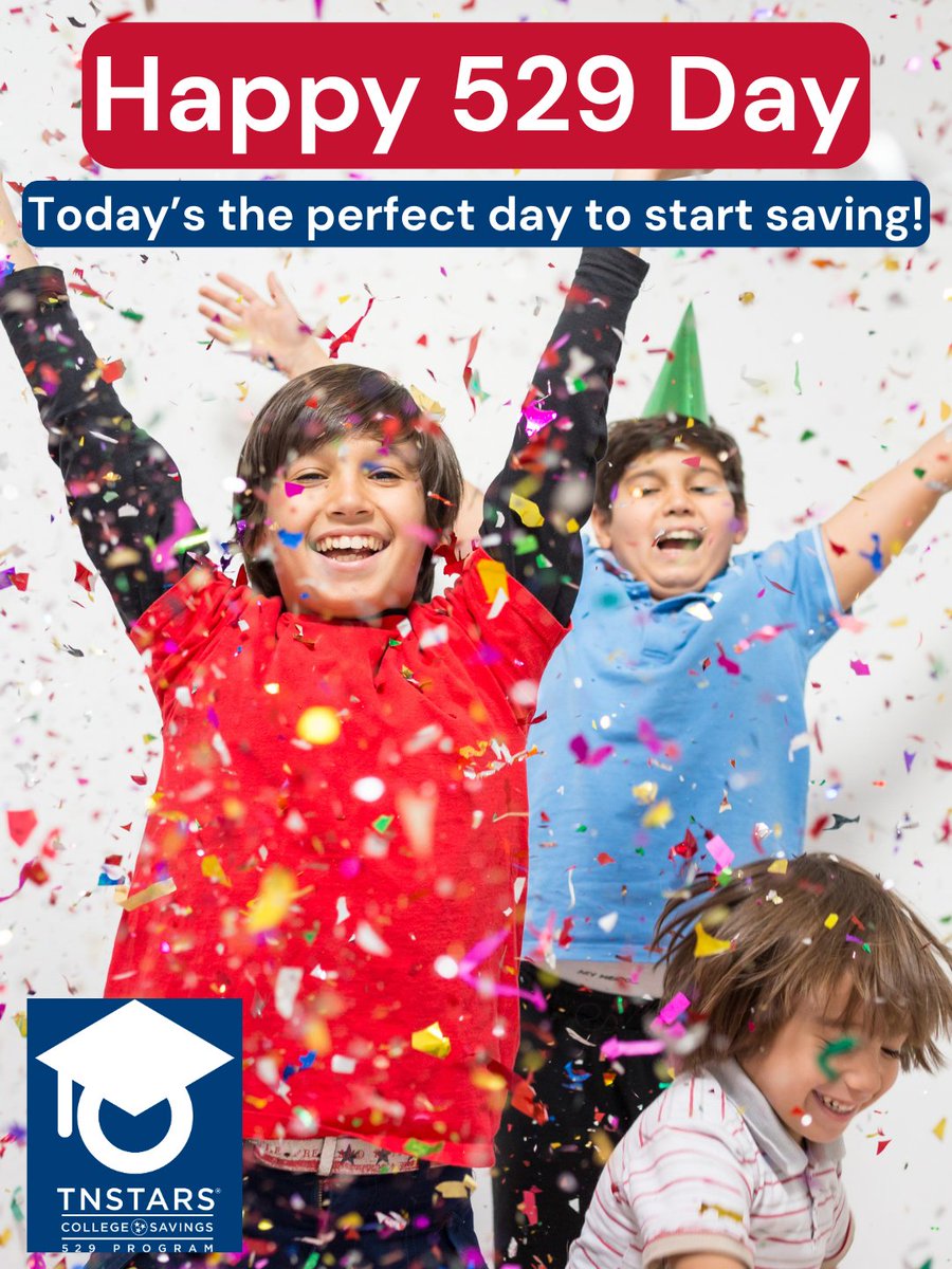 TNStars529's tweet photo. Happy 529 Day! If you haven’t started saving with a TNStars account yet, today is the PERFECT day to begin. Small steps now = big opportunities later. Start one now at https://t.co/Pa69i3J7VA 
#529Day #TNStars https://t.co/86b2CQcZuu