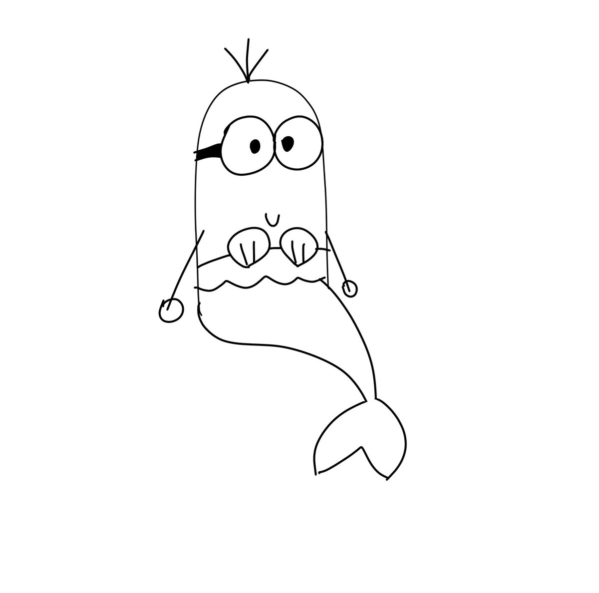 Duckytheartist's tweet photo. Mermay day 29🧜‍♀️ lazy artwork again. Merminion/mermaid minion kevin. 

#mermay #mermaid #minions #fanart #mermayfanart #mermaidfanart #minionsfanart https://t.co/0U1HDWMJcZ