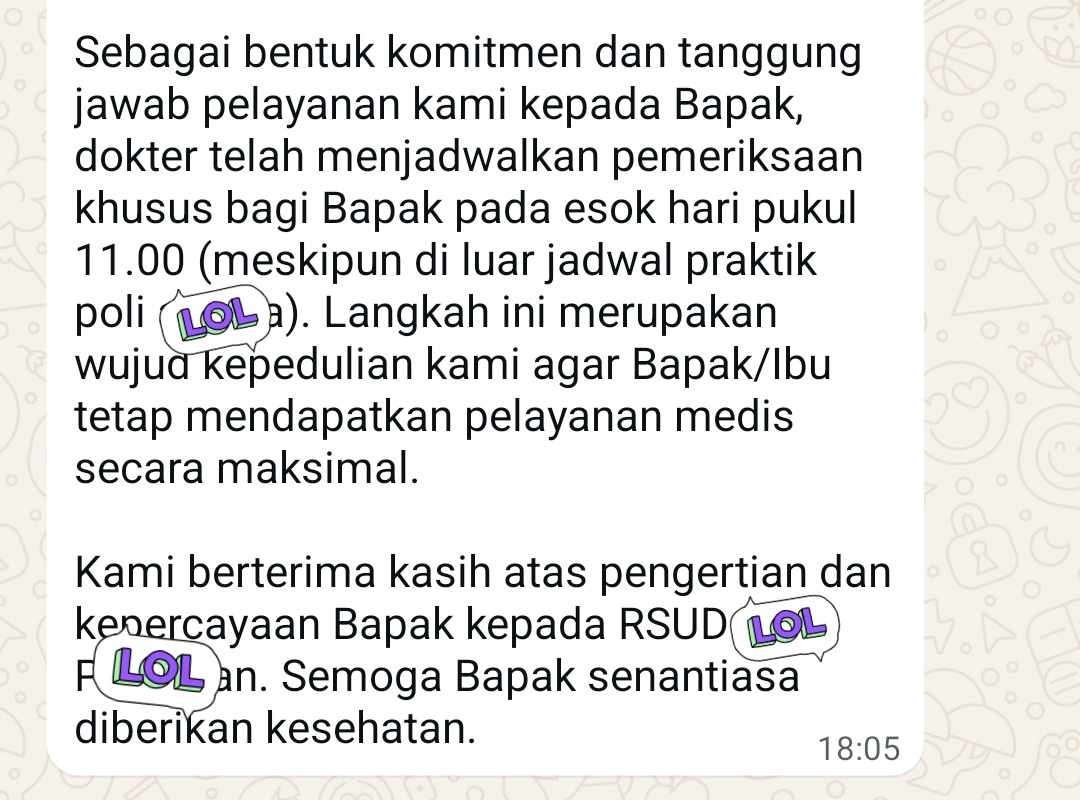 ceyanewt's tweet photo. @fxmario @apralzolam @piyopikavet Gw juga pernah, dijadwalin dr bedah anak jam 12, dimundurin jam 1,gw sampe jam 1 masih operasi, dengan itikad baik gw tunggu, jam 15.30 gw disuruh pulang reschedule.. ngamuk lah gw, kenapa ga komunikasi yang baik dari awal? Sampe didatengin humas RS juga gw lepeh, endingnya di wa https://t.co/0HBFiERjjs