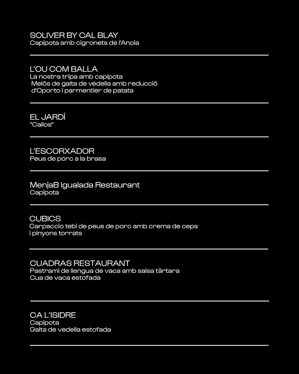 vadeFOODIES_igd's tweet photo. Setmana de la cuina de l'interior | Una trentena de restaurants participaran de l'1 al 7 de juny a la Setmana oferint plats com callos, capipota, peus de porc o melós de vedella. ⬇️ https://t.co/g4duf93H0b