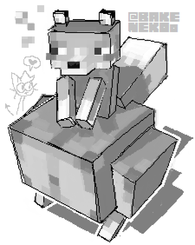 bakenek0o_'s tweet photo. minecraft fox doodle https://t.co/9uutPFC3EX