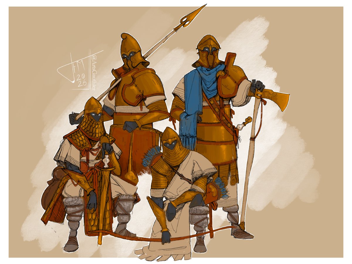 ArtsGauthier's tweet photo. Did a thing this morning!

my crew after we cleared our first dungeon in Vintage story….  Had  to  add  my  touch  to  our  bronze  armors!

cheers! https://t.co/SI5T3H103C