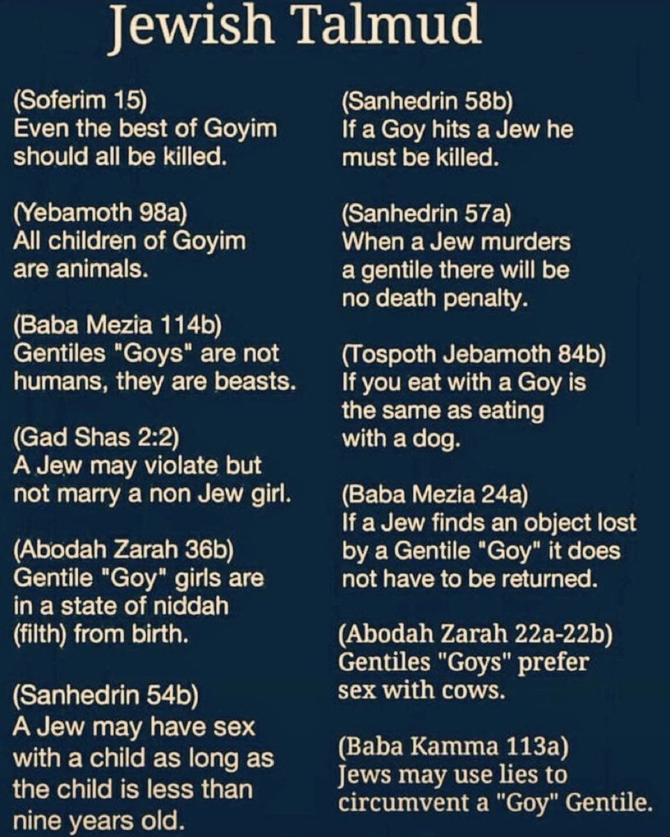 BMWA317's tweet photo. @EliAfriatISR But he hated Jews! He called you The Synagogue of Satan. I call you nasty muthafuckas that Hitler's racist, methed-out ass missed. If only he had followed the Talmud teachings of "killing every man, woman, child, cattle, and even the trees" so that no memory of you existed today. https://t.co/BUWNifUpgS