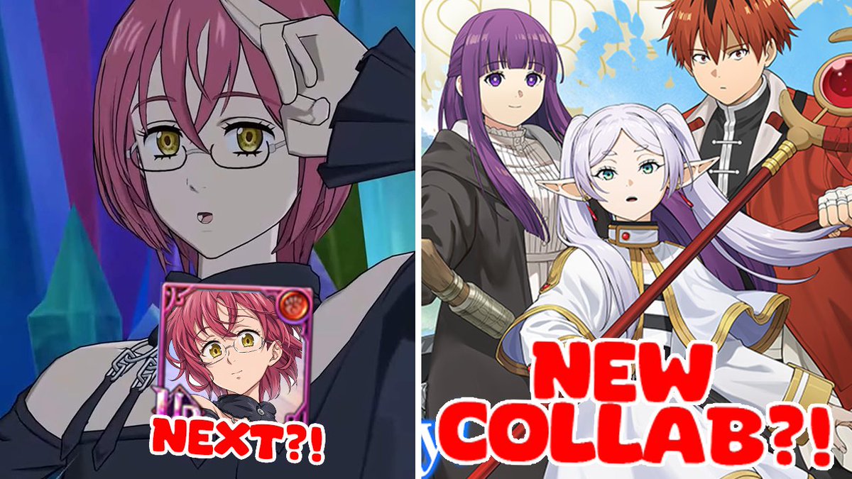 MarilliReal's tweet photo. OMGGG BREAKING NEWS!! NEXT BANNER GOT LEAKED! WE ARE GETTING 2 NEW COLLABS? [7DS: Grand Cross]
https://t.co/nKI3gKcPvA https://t.co/e0S0ZyiLTe
