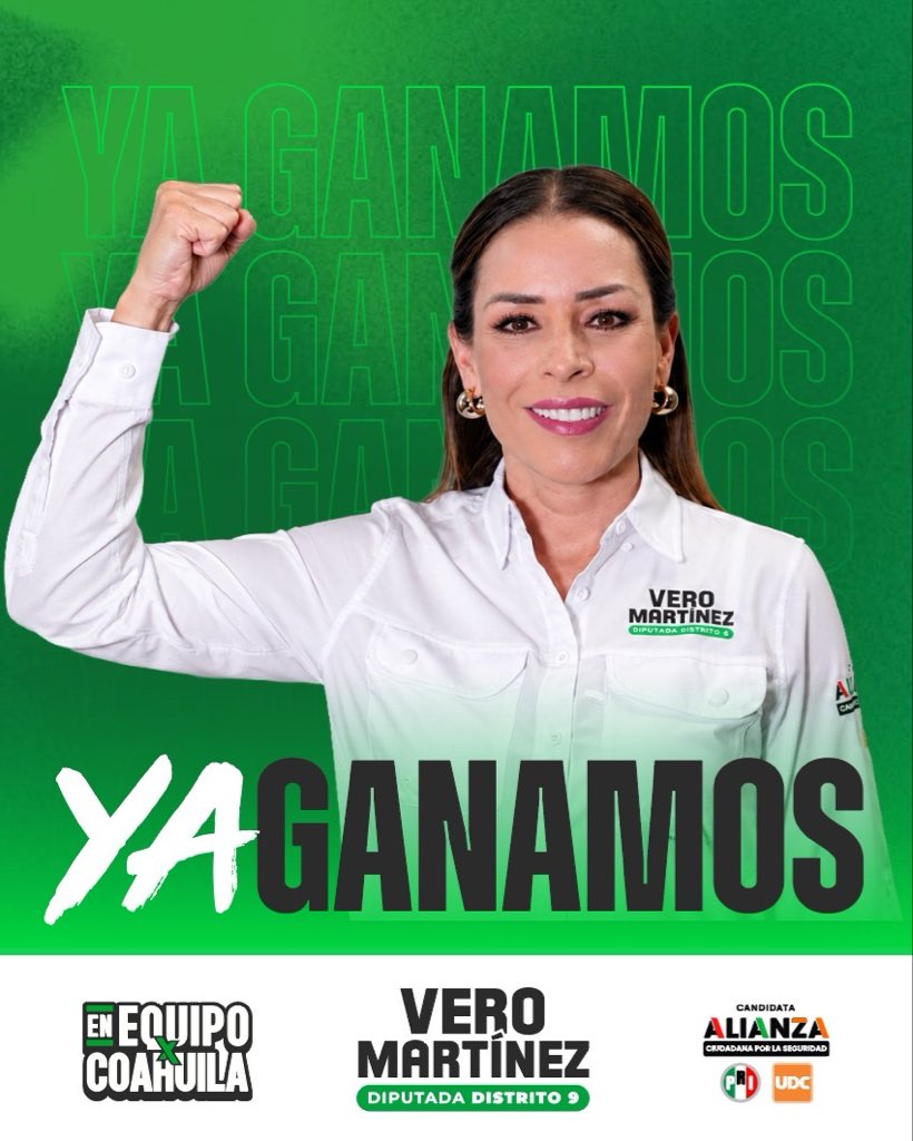 Veronica_mtz's tweet photo. ¡Somos el proyecto que sí da resultados y sabe trabajar en equipo!
Este próximo 7 de junio, arriba y a la derecha, vota PRI.
¡Vamos con todo!
#VeroMartínez #DiputadaDistrito9 #AlianzaPorLaSeguridad https://t.co/Kd1eDjsDUQ