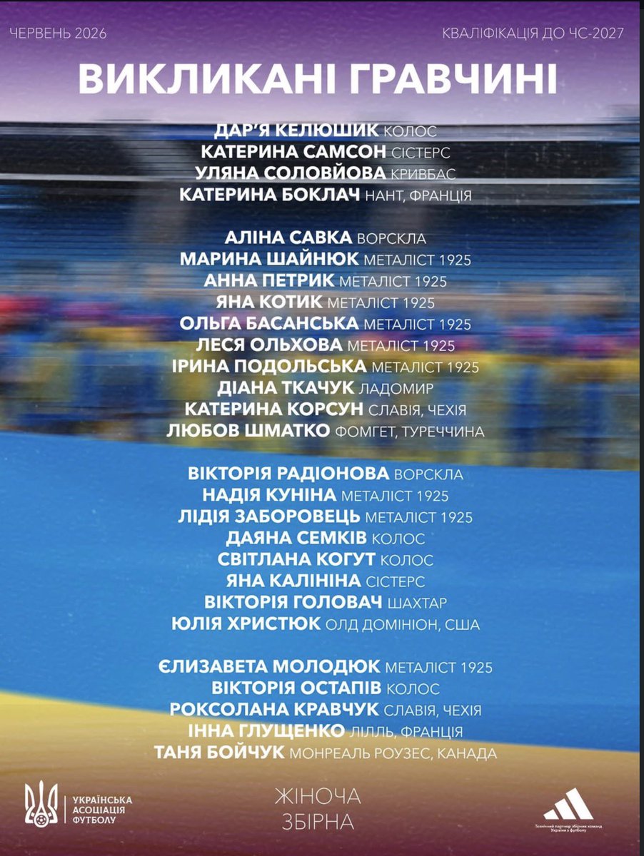 LesLilloises_'s tweet photo. 🇺🇦 Inna HLUSCHENKO est sélectionnée avec l’Ukraine pour les derniers matchs de qualifications à la coupe du monde !

Elle y affrontera l’Islande et l’Angleterre https://t.co/hfKVcwzz8j