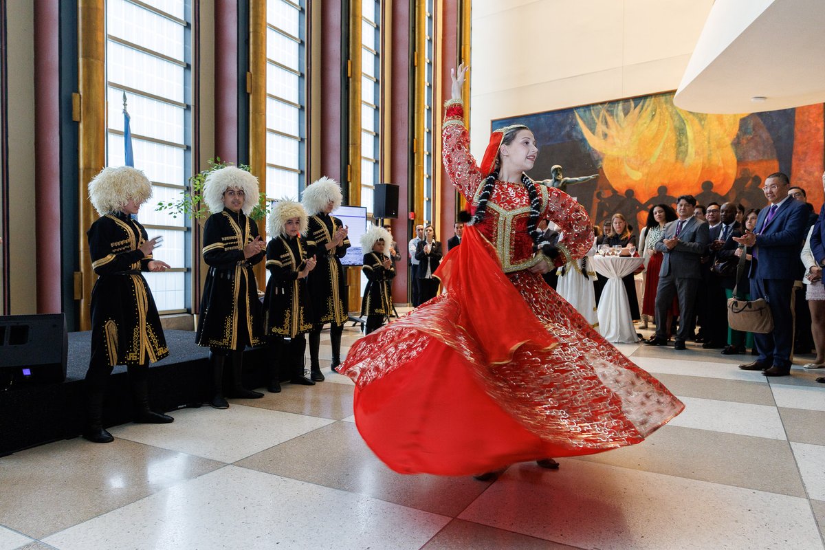 AzmissionUN's tweet photo. A reception marking the Independence Day of the Republic of Azerbaijan was held at United Nations Headquarters in New York on 28 May 2026. The event was attended by H.E. Mr. Courtenay Rattray, Chef de Cabinet to the United Nations Secretary-General, who delivered remarks on the occasion. He extended his heartfelt congratulations to the people of Azerbaijan and emphasized that “Azerbaijan’s identity has been shaped at the crossroads of continents and civilizations — where ideas, cultures and traditions have flowed and intertwined over centuries.”

Permanent Representatives, diplomats, and other senior UN officials also joined the celebration. Guests enjoyed Azerbaijani national cuisine and a musical performance.

Addressing the guests, the Permanent Representative of Azerbaijan, Amb. Tofig Musayev, highlighted the enduring legacy of the ADR and underscored Azerbaijan’s active contributions across the key pillars of the United Nations — from advancing the Sustainable Development Goals and promoting human rights to supporting international peace and security.