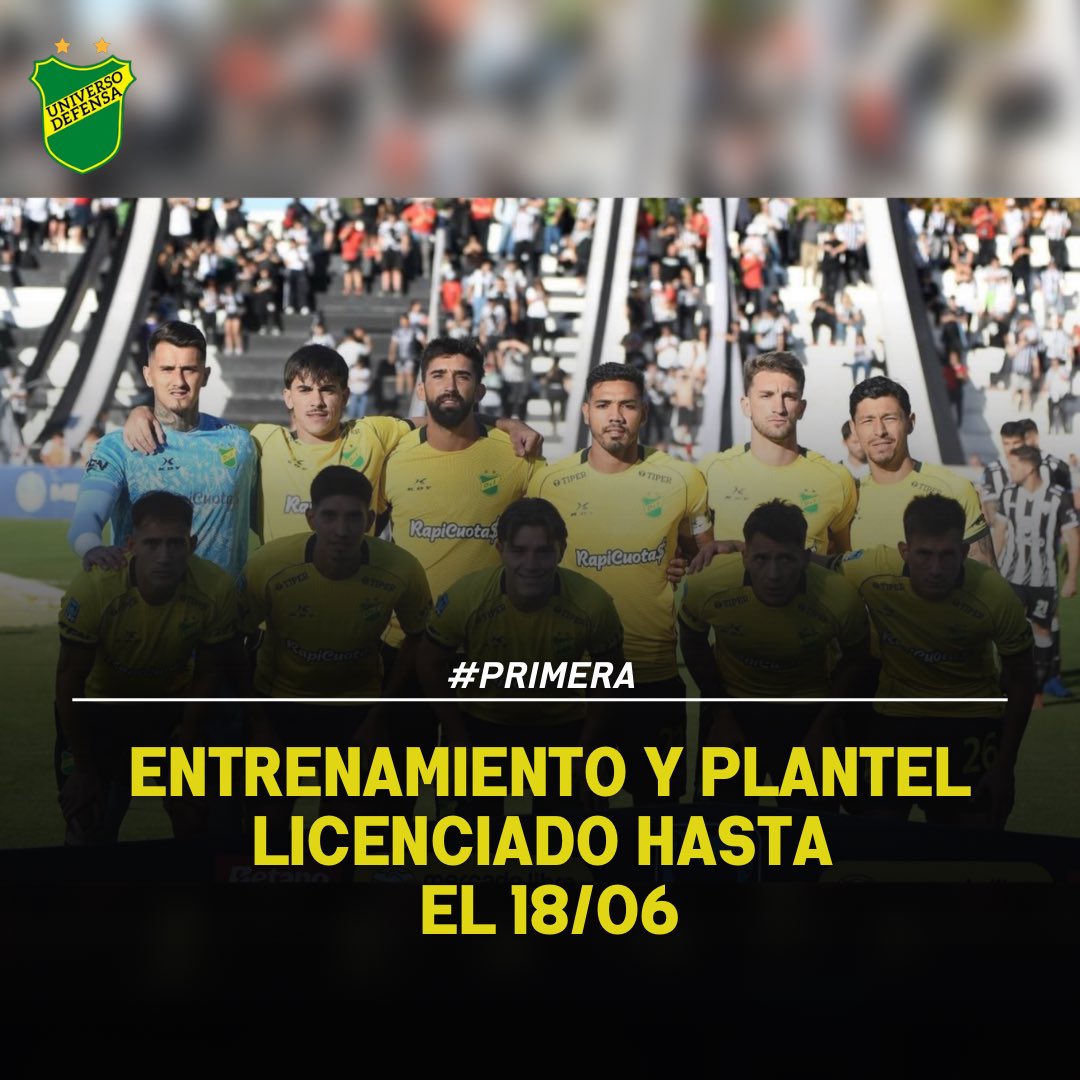 UniversoDefensa's tweet photo. ENTRENAMIENTO Y LICENCIA HASTA EL 18/06 ⚽️✅

🔰 El plantel de Defensa y Justicia se entrenó en el predio José Lemme y luego de la práctica quedó licenciado hasta Junio 📅 https://t.co/bMXCIG5uJw