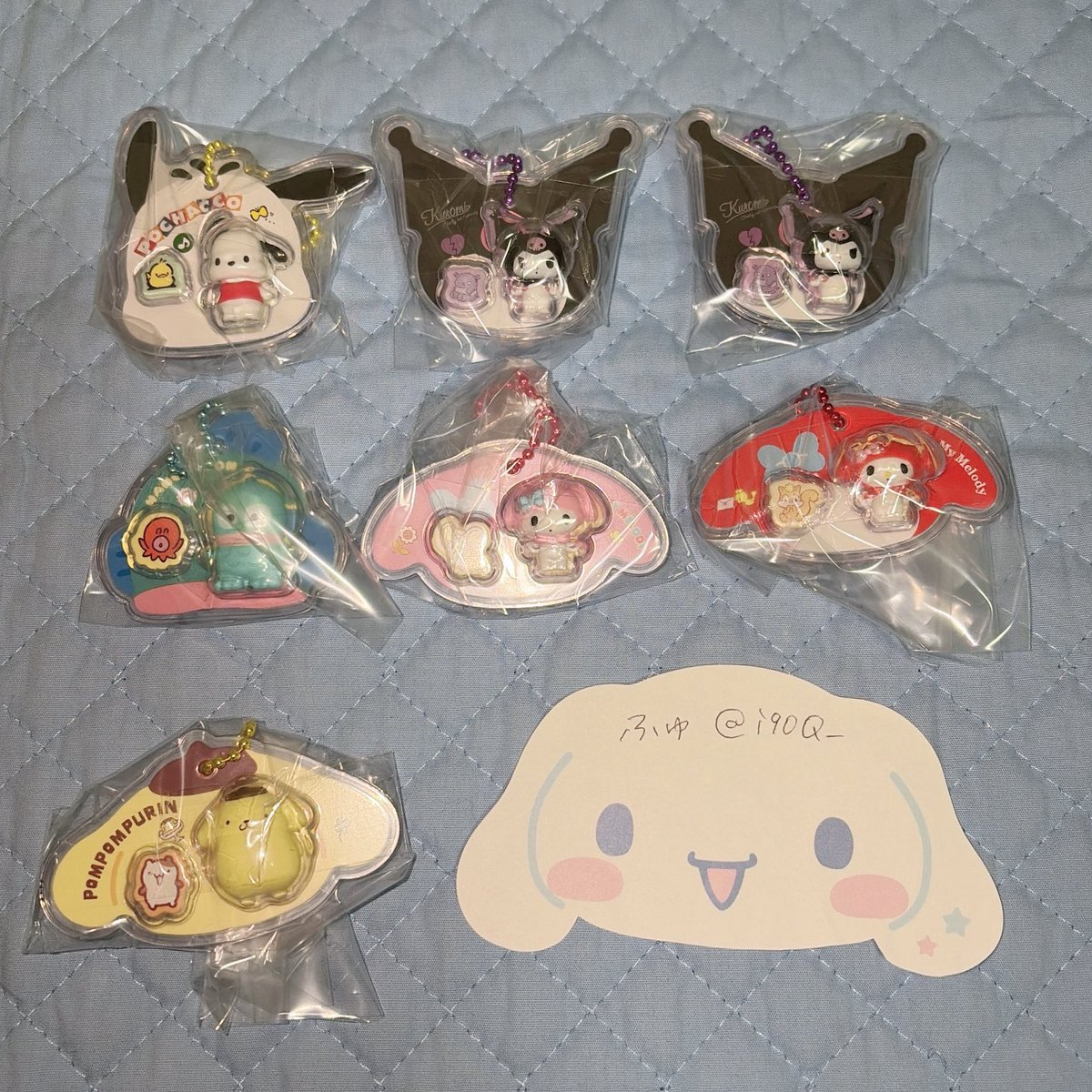 i90Q_'s tweet photo. 【交換】サンリオ パッケージチャーム 

【譲】ポチャッコ クロミ2 ハンギョドン マイメロ ポムポムプリン

【求】キティ〜3

郵送での交換希望です。
検索からでもお気軽にお声掛けください。 https://t.co/qjXvfDxbUi