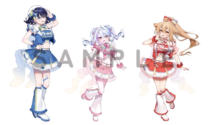 【お知らせ】 深淵組所属の小滝らいりさん、社ねるさん、春雨ゆにさんによる 歌ってみた動画のイラストを担当させていただきました! 3周年おめでとうございます～～!