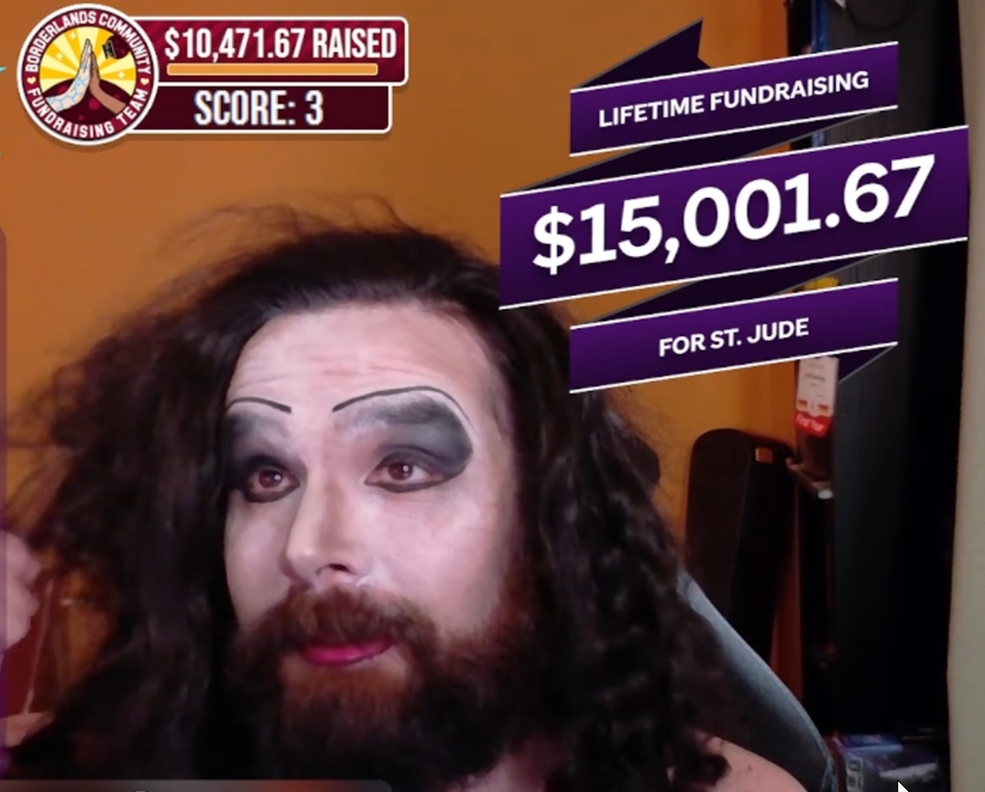 J94Gaming's tweet photo. How'd you do I, see you've met my, broken fundraising goal! 
This happened...and we're STILL GOING!!!!
@StJudePLAYLIVE 🤣 https://t.co/9wColKx5lz