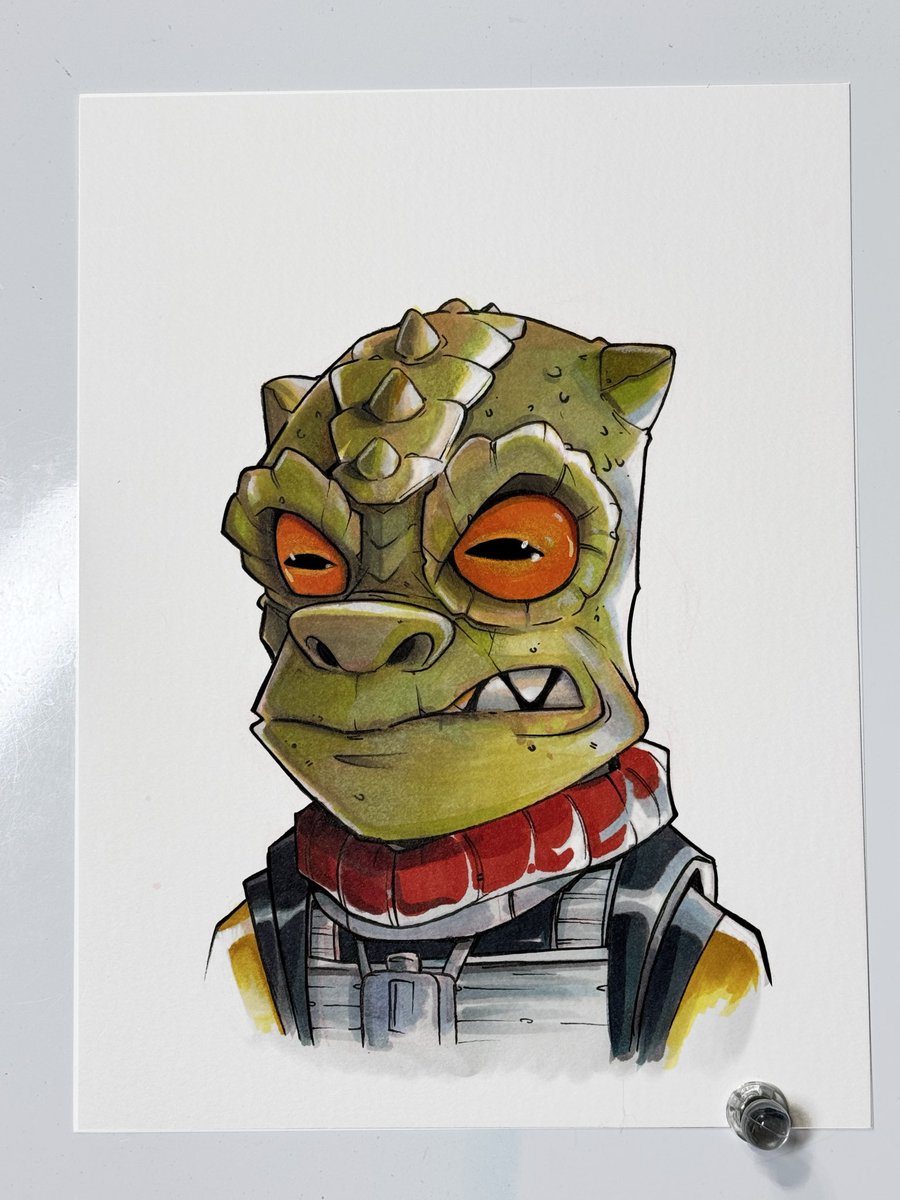 Uminga720's tweet photo. Bossk sketch. Keeping the daily Star Wars portraits going with this bounty hunter. He’s available in my shop ( https://t.co/dituZG0eIn ).
#bossk #bountyhunter #starwars https://t.co/eKbmxQogyP