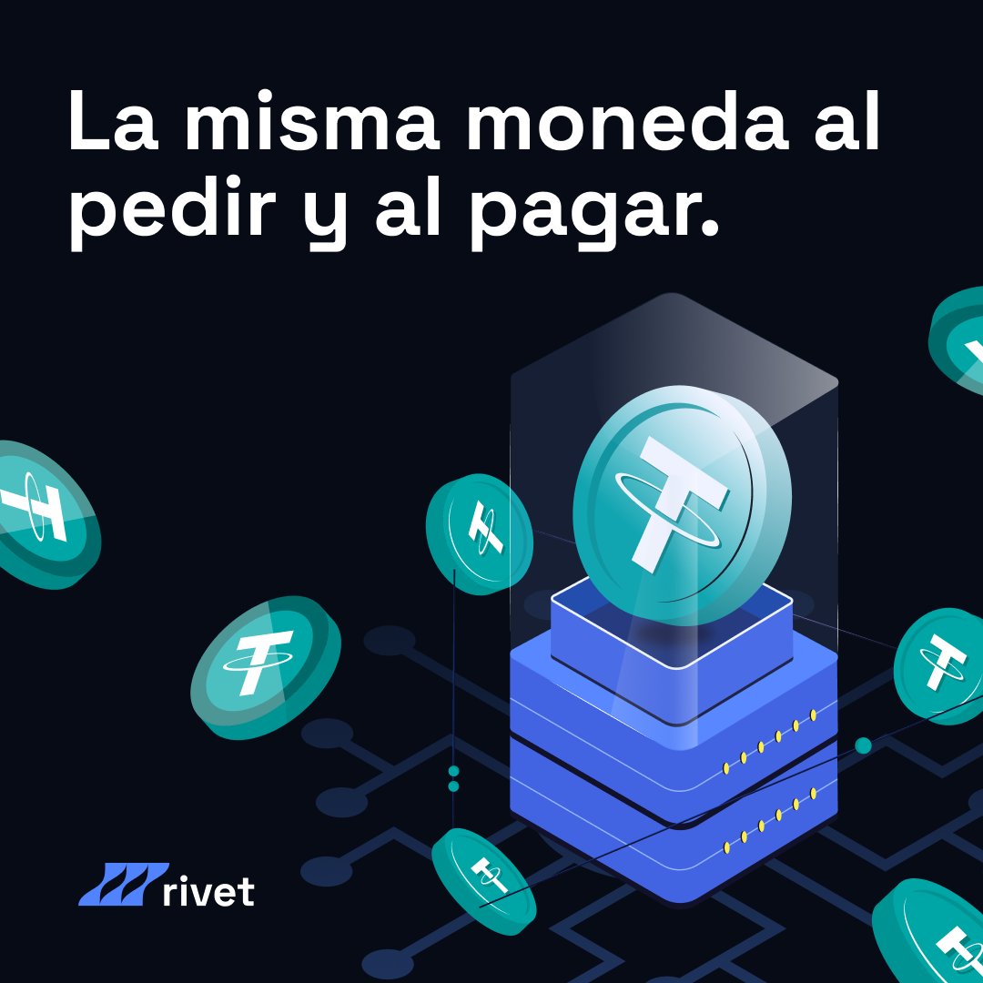 RivetFi's tweet photo. Pides prestado en USDT. Pagas en USDT. Sin comisiones de cambio comiéndose ningún lado. https://t.co/Z6H7t240Zt