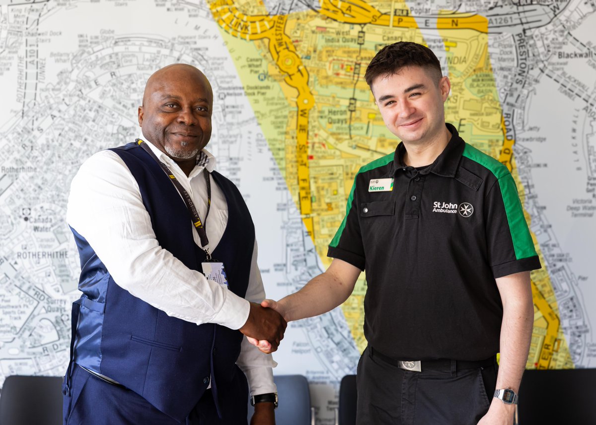 AddisonLeeCabs's tweet photo. CPR Day: we’re proud to partner with St John Ambulance to roll out CPR and defibrillator training for Addison Lee drivers across London. ❤️

Inspired by driver Godwin Omotobora, whose quick thinking and CPR training helped save a passenger’s life, this initiative is about giving more drivers the confidence and skills to act in an emergency.

Because being on the road every day means being ready to help when it matters most. 

Read more here: https://t.co/vjFmz8VfWt

#CPRDay #AddisonLee #StJohnAmbulance #FirstAidSavesLives