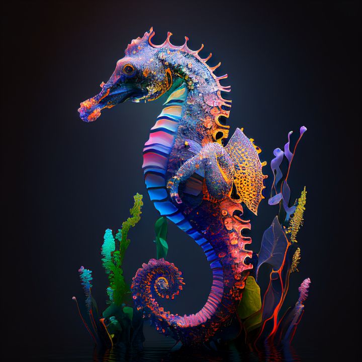 JenniferHotai's tweet photo. Art of the Day! "Glowing Seahorse". Buy at: https://t.co/EPAzbkEGBO https://t.co/jyRtoxYbsw