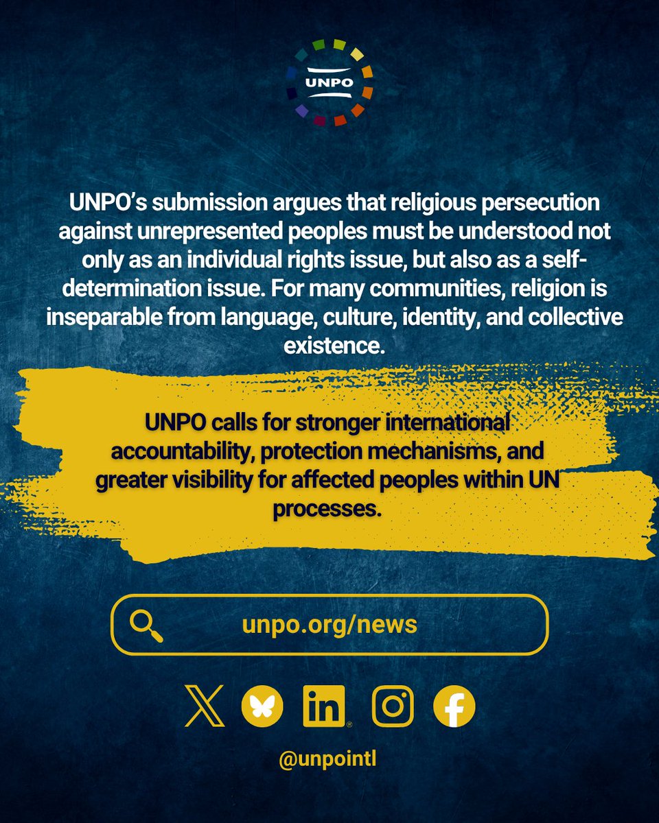 UNPOintl's tweet photo. Religious repression remains a reality for many minority and unrepresented peoples worldwide, with states using security and administrative measures to restrict religious life and target community leaders.

Read more: https://t.co/AdVO94qclP https://t.co/wKIxE8uL2t