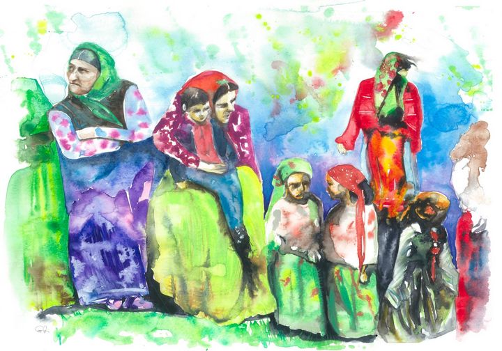 arablo's tweet photo. Art of the Day! "Gabor family". Buy at: https://t.co/jtGfb4C6f8 https://t.co/ukszuDqKlv