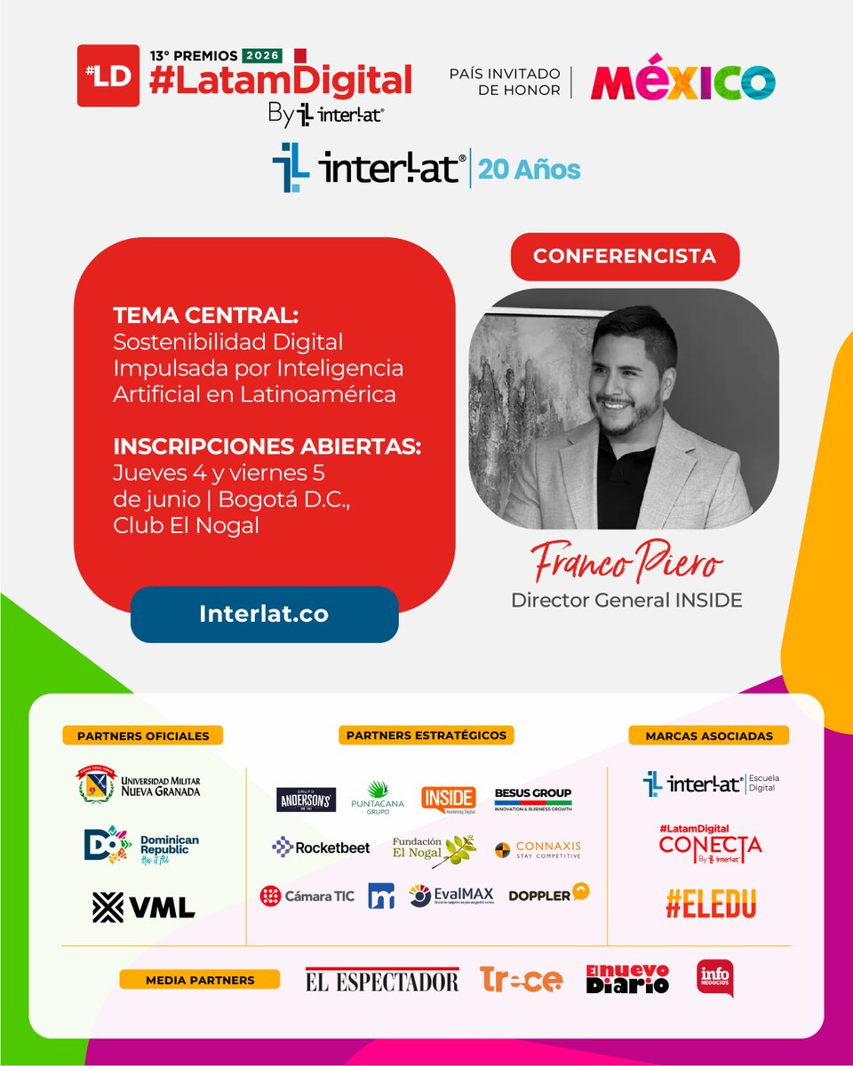 13º Premios #LatamDigital 2026 By Interlat tweet media