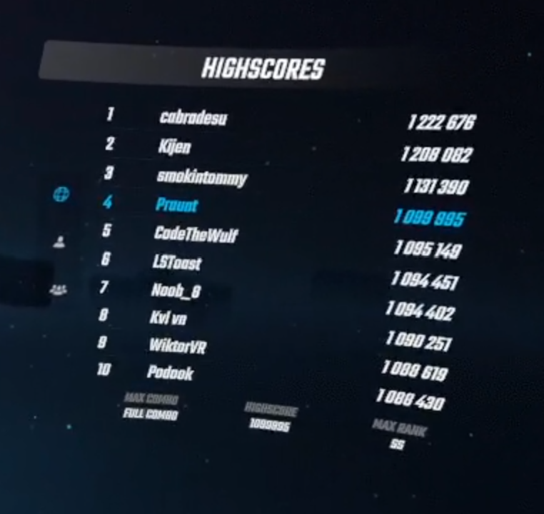 prauntt's tweet photo. @BeatSaber I DID I DID!!!!! 
1 - Astral Blossom; 
2 - KILLSHOT; 
3 - Phantom Fangs https://t.co/xHWndu34BV