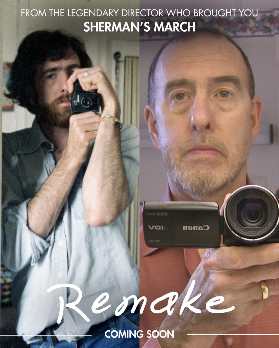 musicboxfilms's tweet photo. When a Hollywood producer approaches Ross McElwee about remaking his classic documentary SHERMAN'S MARCH, he looks back on a lifetime of what his camera has captured and what remained out of frame.

REMAKE opens in New York on July 10. https://t.co/XWQo3OgNDs