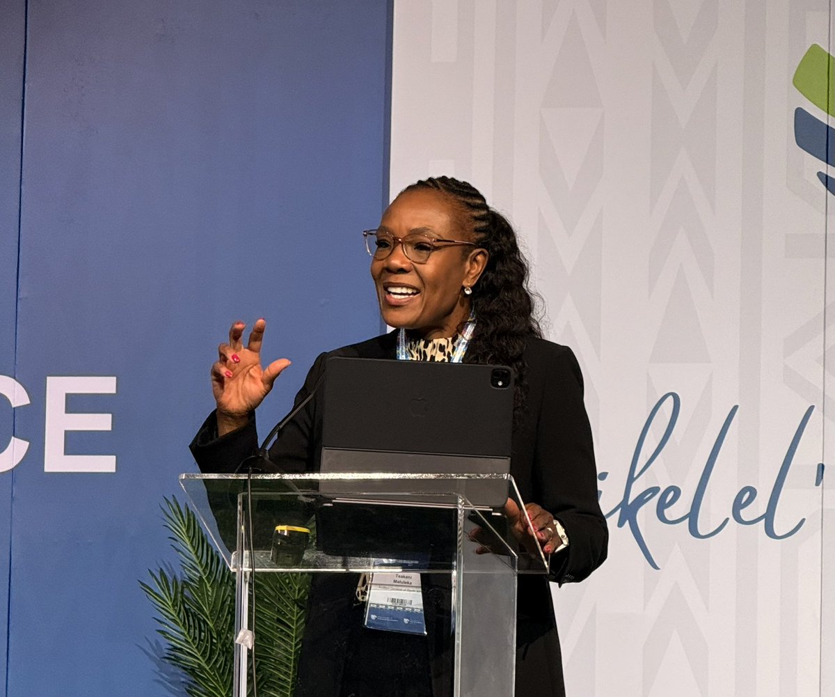AuditorGen_SA's tweet photo. AG Tsakani Maluleke challenged attendees to move from celebrating the mere existence of internal audit functions in the public sector, noting that this milestone has already been achieved. 

#AFIIA2026
#InfluenceInAction 
#InsightsForBetterGovernance https://t.co/UNHFNHWQk2