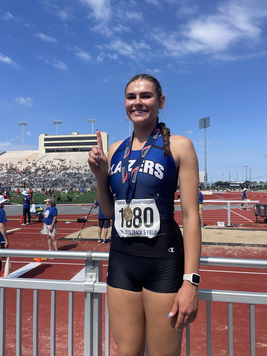 blazerstf's tweet photo. Hayden Meats is YOUR 2026 6A TRIPLE JUMP KANSAS 🚨STATE CHAMPION! 🚨 38’5” brings home the gold! @GardnerEdgerton @GEHSAthletics @KSSCentral @KansasPregame https://t.co/R0bib8az8C