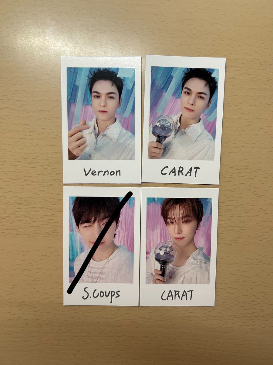 uki610617's tweet photo. SEVENTEEN 2026 JAPAN FANMEETING YAKUSOKU セブチ ペンミ ファンミ ランダム トレカ インスタントフォト 交換

譲 ジュン ミンギュ バーノン ディノ
求 トレカ→スングァン ドギョム
　セルカ→スングァン
　インスタント→ドギョム

纏めて交換優先
郵送or京都での交換
お気軽にお声かけください🍀 https://t.co/dNHDGpfPEj